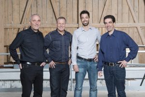Die neue Geschäftsleitung. Von links nach rechts: Ruedi Jans, Toni Schönbächler, Philipp Eder, Daniel Boss